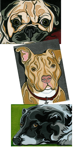 Buster, Nikko and Jasmine's portraits